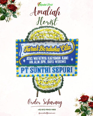 Papan Bunga Duka di Kutabumi
