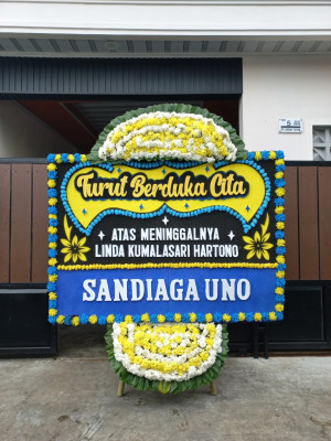Papan Bunga Duka di Kutabumi
